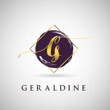 Simple Elegance Initial Letter G Gold Logo Type Sign Symbol Icon Stock Illustration