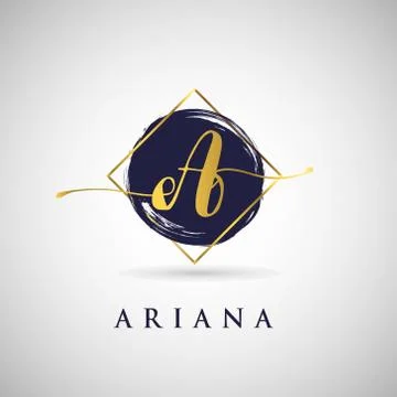 Simple Elegance Initial Letter A Gold Logo Type Sign Symbol Icon Stockillustratie