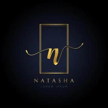 Simple Elegance Initial Letter N Logo Type Sign Symbol Icon Stock Illustration