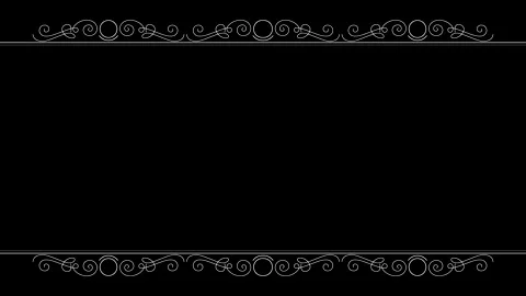 Simple Elegant Black Background with a White Decorative Border Stock Footage 284393516