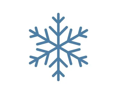 Simple, elegant blue snowflake icon. Perfect for winter themes, holiday des.. Illustrazione stock