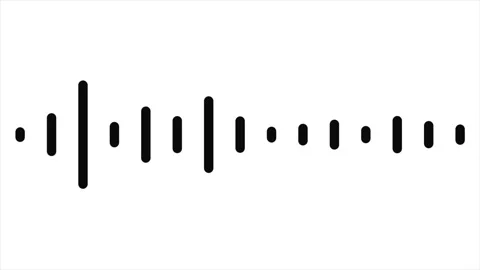Simple elegant equalizer icon on white background, abstract speech recording Video stock 233221441