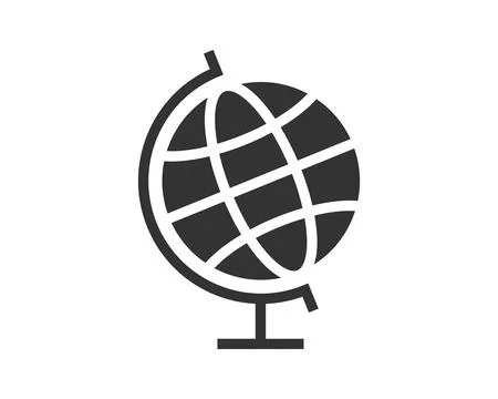 Simple, elegant globe icon symbolizing global connection, education, and ex.. イラスト素材