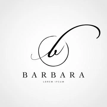 Simple Elegant Initial Letter B Logo Type Sign Symbol Icon Stockillustratie
