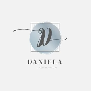 Simple Elegant Initial Letter D Logo Type Sign Symbol Icon Illustrazione stock