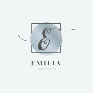 Simple Elegant Initial Letter E Logo Type Sign Symbol Icon Stockillustratie