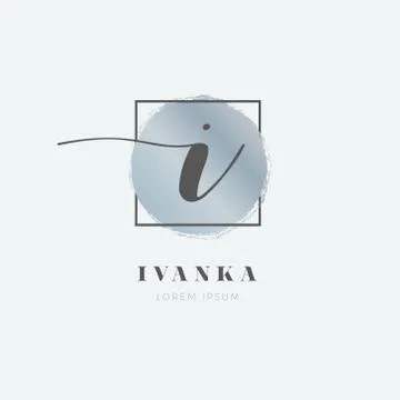 Simple Elegant Initial Letter I Logo Type Sign Symbol Icon Stock Illustration