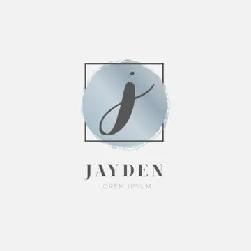 Simple Elegant Initial Letter J Logo Type Sign Symbol Icon Stock Illustration