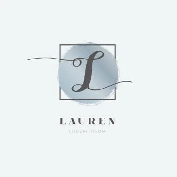 Simple Elegant Initial Letter L Logo Type Sign Symbol Icon Illustrazione stock