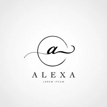 Simple Elegant Initial Letter A Logo Type Sign Symbol Icon Stock Illustration