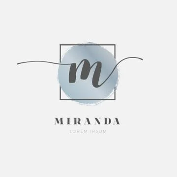 Simple Elegant Initial Letter M Logo Type Sign Symbol Icon Stock Illustration