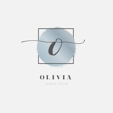 Simple Elegant Initial Letter O Logo Type Sign Symbol Icon Stock Illustration