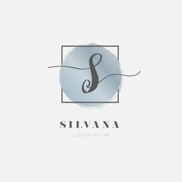 Simple Elegant Initial Letter S Logo Type Sign Symbol Icon Stock Illustration