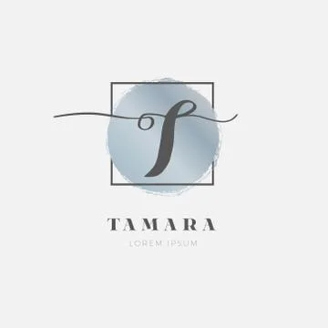 Simple Elegant Initial Letter T Logo Type Sign Symbol Icon Illustrazione stock