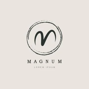 Simple Elegant Initial Letter Type M Logo Stock Illustration