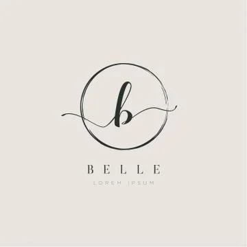 Simple Elegant Initial Letter Type B Logo Sign Symbol Icon Stock Illustration
