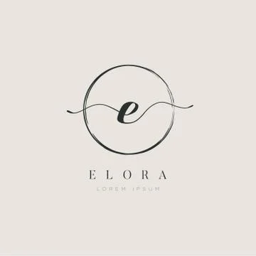 Simple Elegant Initial Letter Type E Logo Sign Symbol Icon Stock Illustration