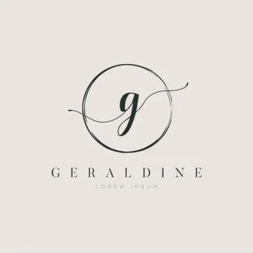 Simple Elegant Initial Letter Type G Logo Sign Symbol Icon Stock Illustration