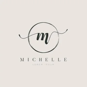 Simple Elegant Initial Letter Type M Logo Sign Symbol Icon Stock Illustration