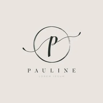 Simple Elegant Initial Letter Type P Logo Sign Symbol Icon Stock Illustration