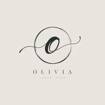Simple Elegant Initial Letter Type O Logo Sign Symbol Icon Stock Illustration