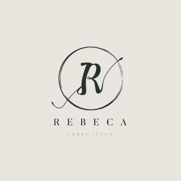 Simple Elegant Initial Letter Type R Logo Sign Symbol Icon Stock Illustration