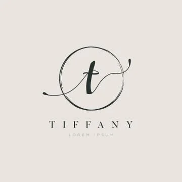 Simple Elegant Initial Letter Type T Logo Sign Symbol Icon Stock Illustration