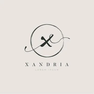 Simple Elegant Initial Letter Type X Logo Sign Symbol Icon Stock Illustration