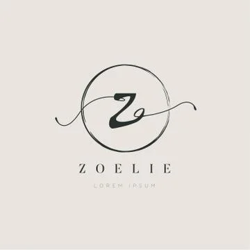 Simple Elegant Initial Letter Type Z Logo Sign Symbol Icon Stock Illustration