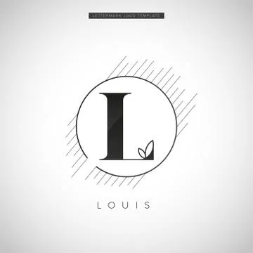 Simple Elegant Initial Letter Type L With Leaf Logo Sign Symbol Icon Stock Illustration