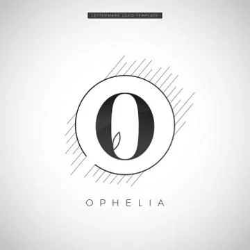 Simple Elegant Initial Letter Type O With Leaf Logo Sign Symbol Icon Stock Illustration