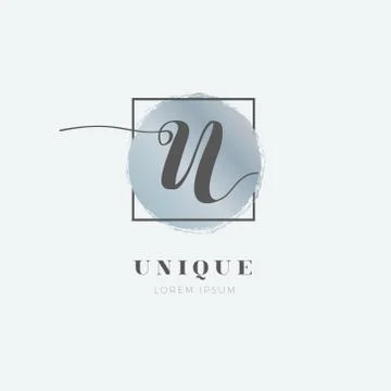 Simple Elegant Initial Letter U Logo Type Sign Symbol Icon Stock Illustration