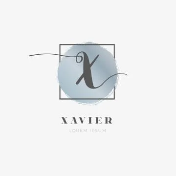 Simple Elegant Initial Letter X Logo Type Sign Symbol Icon Stock Illustration