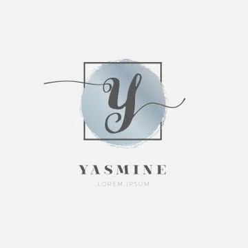 Simple Elegant Initial Letter Y Logo Type Sign Symbol Icon Stock Illustration