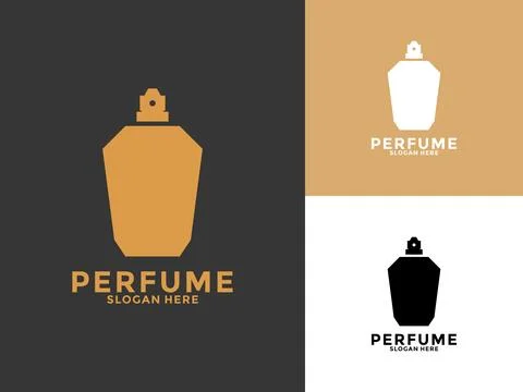 Simple elegant perfume logo vector, Perfume Bottle vector logo inspirations Stock Illustration