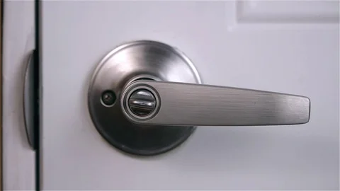 Simple Element Series - Door Knob / Handle Locking Stock Footage