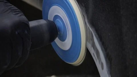 Simple Element Series - Sanding Paint &amp; Bondo On Rusty Metal Stock Footage 75558558