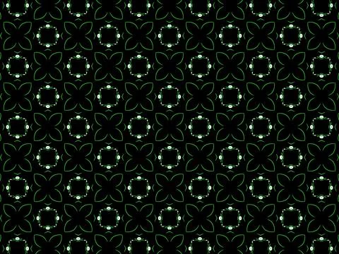 Simple elements of green flowers Stock Illustration