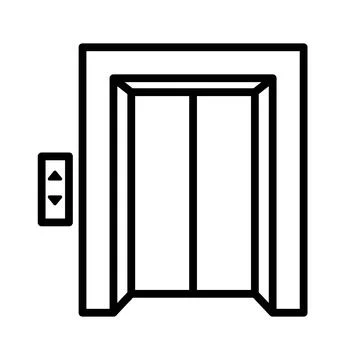 Simple elevator icon. Elevating equipment. Vector. Stock Illustration