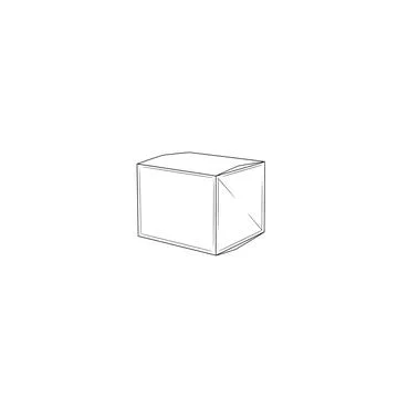 Simple empty box outline vector illustration for packaging and storage 스톡 일러스트