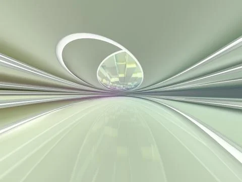 Simple empty room interior with lamps. 3D Illustrazione stock