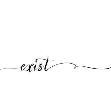 Simple Endless Hand drawn Lettering. Print and fashion vector design template. Stock Illustration