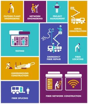 Simple engineer icons set Stock Illustration
