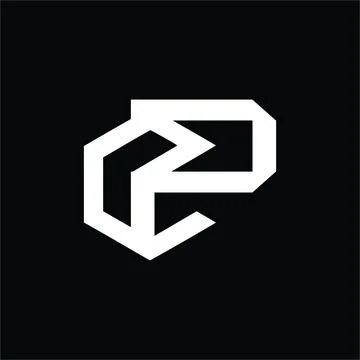 Simple ep, e2, ez, ep2, epz initials 3d arrow icon Stock Illustration