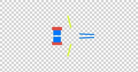 Simple equal sign made of colorful blocks on black background Stock Illustration