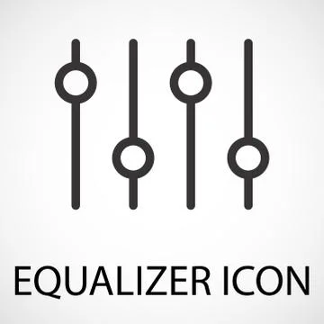 Simple equalizer icon, vector Stock Illustration