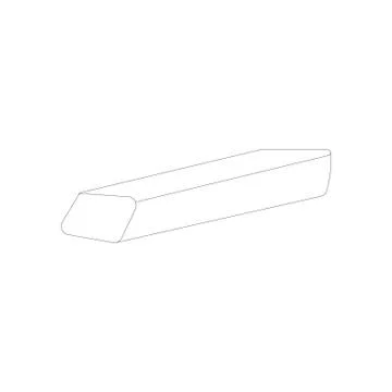 Simple eraser icon in outline style isolated on white background. Stock Illustration