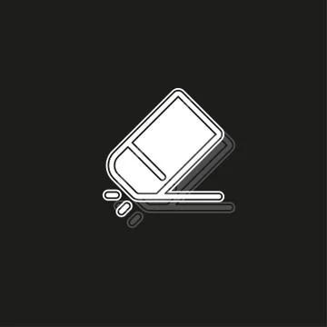 Simple Eraser Vector Icon Illustrazione stock