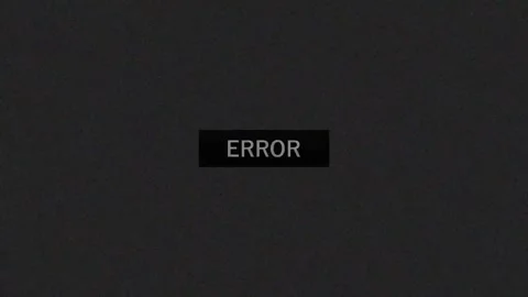 Simple error message displayed on a dark background screen. Error message c.. Stock Footage 337567786