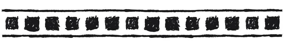 Simple ethnic border, black Stock Illustration